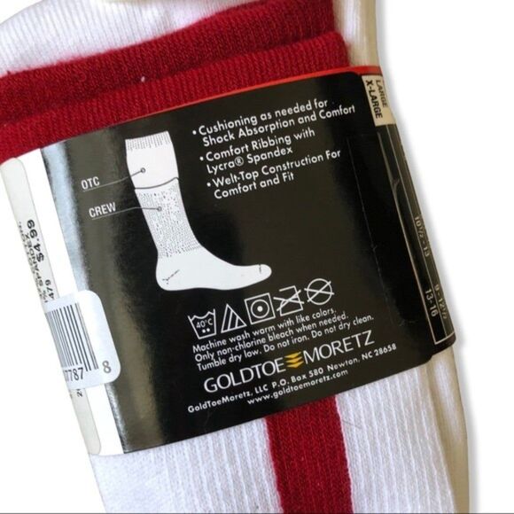 NEW 2x BASEBALL SOFTBALL STIRRUP SOCKS (Medium) PowerSox by Gold Toe - Picture 3 of 4